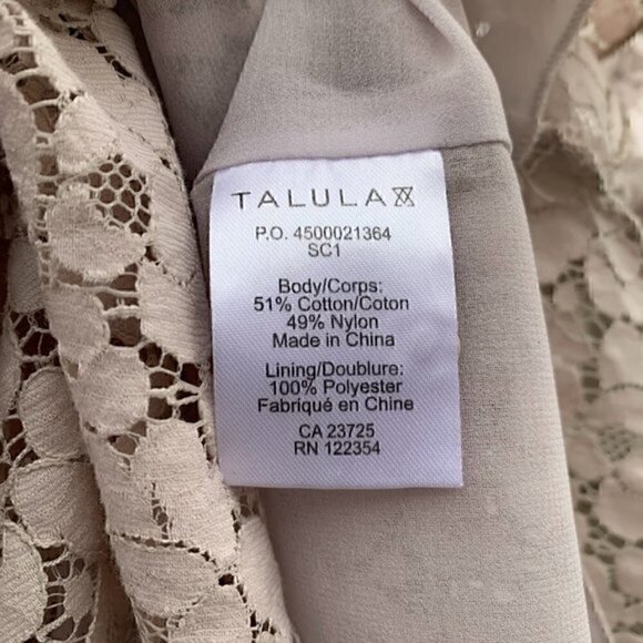 ARITZIA TALULA LACE SHORT SLEEVE TOP XS - Picture 6 of 6